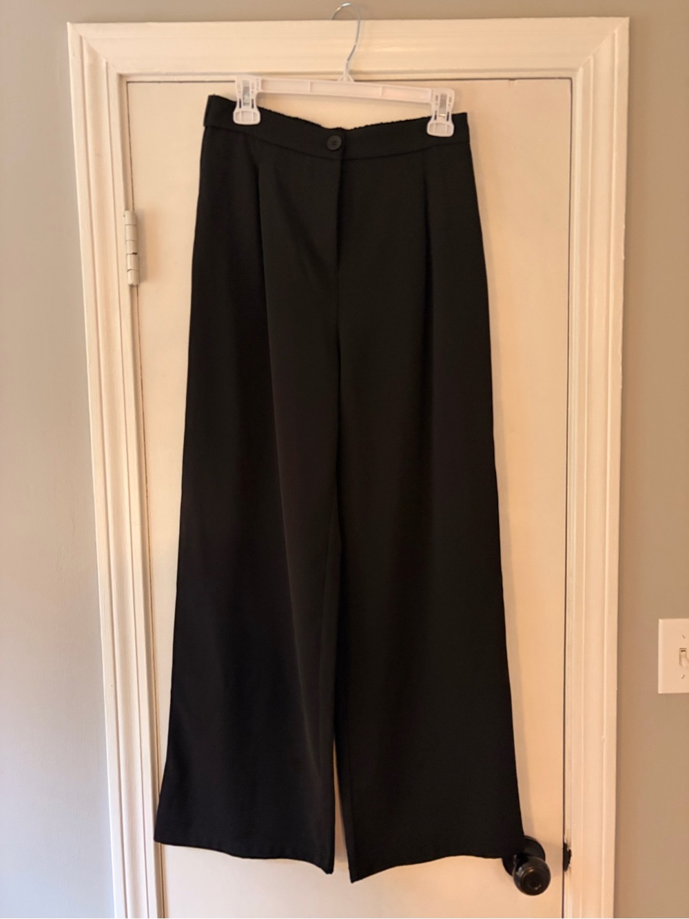 Wide-Leg Black Women's Pants